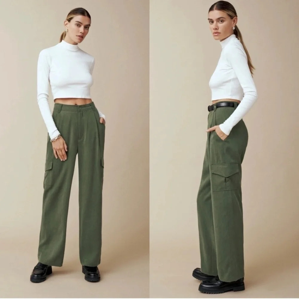 Reformation Jackson Cargo Pant agent Green size 10 - NWOT